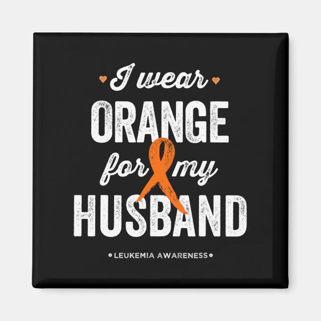 Imán Conciencia Que Uso Naranja Para Mi Esposo (Frente)