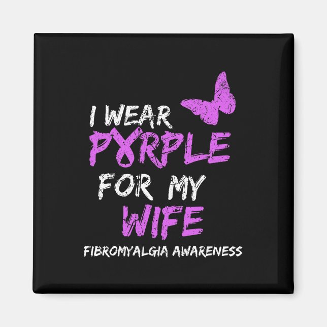 Imán Conciencia Que Uso Púrpura Para Mi Mujer (Frente)