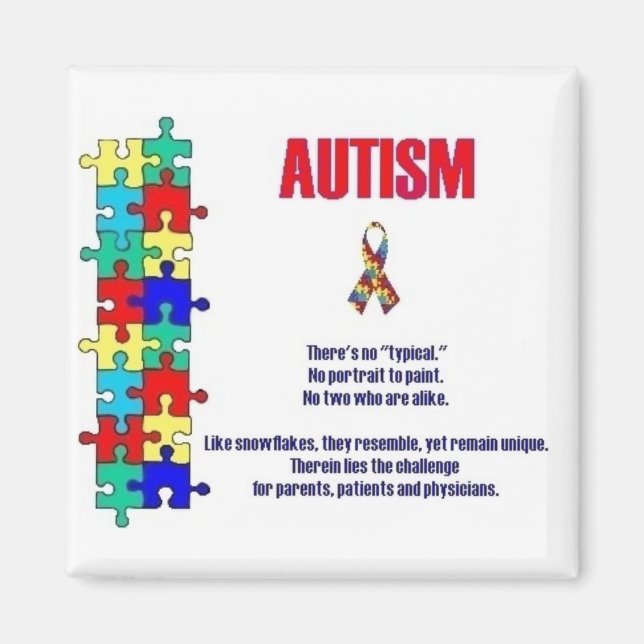 Imán Conciencia sobre el autismo (Frente)