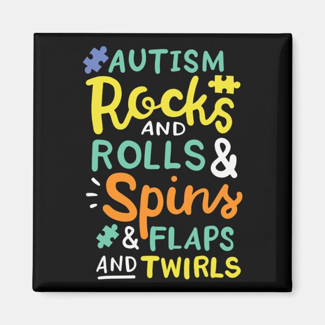 Imán Conciencia sobre el autismo 3 (Frente)