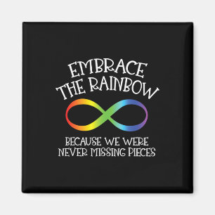 Imán Conciencia sobre el autismo abraza el arco iris co