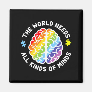 Imán Conciencia sobre el Autismo Cerebro El Mundo Neces