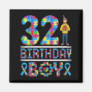 Imán Conciencia sobre el Autismo Cumpleaños número 32 N