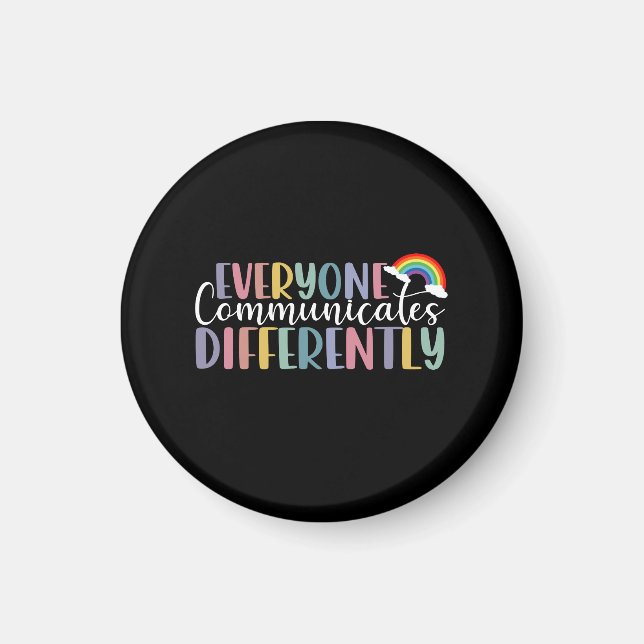 Imán Conciencia sobre el Autismo Todos se Comunican de  (Frente)