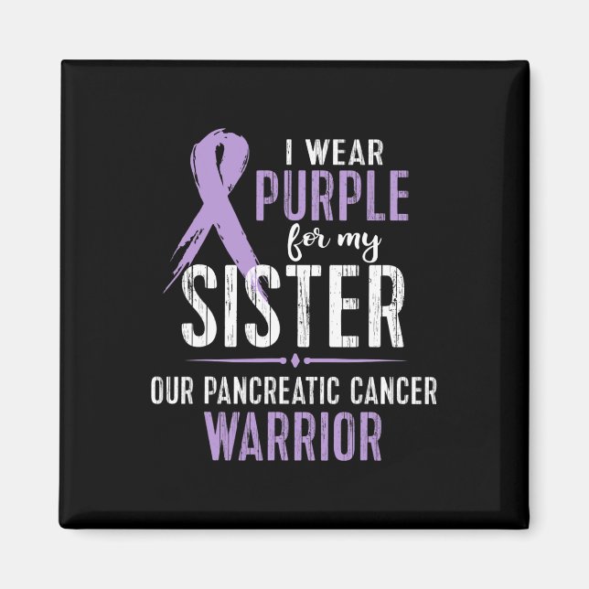 Imán Conciencia sobre el cáncer de páncreas para mi her (Frente)