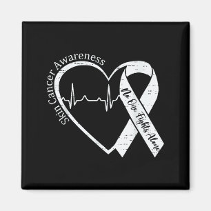 Imán Conciencia sobre el cáncer de piel Corazón Concien