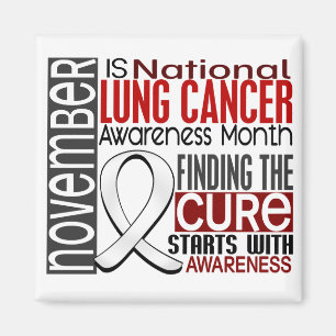 Imán Conciencia sobre el cáncer de pulmón Mes Pearl Rib