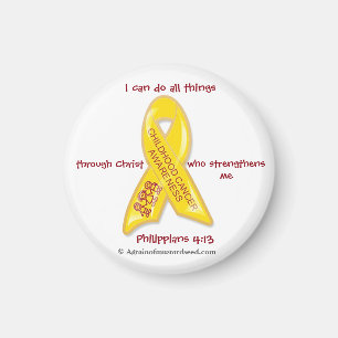 Imán Conciencia sobre el cáncer infantil Phil 4:13