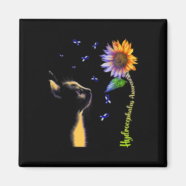 Imán Conciencia sobre el hidrocefalia de girasol (Frente)