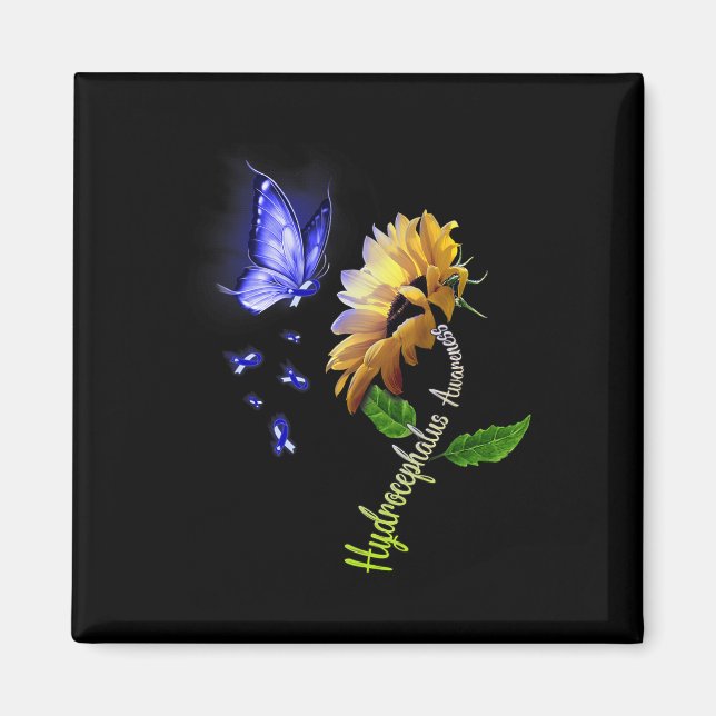 Imán Conciencia sobre el hidrocefalia de girasol 2 (Frente)