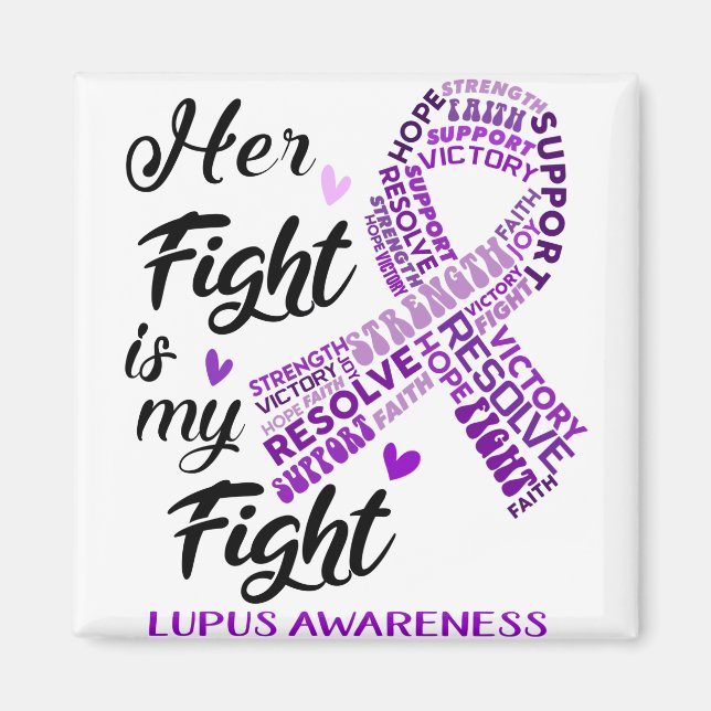Imán Conciencia sobre el Lupus Su lucha es mi lucha (Frente)