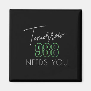 Imán Conciencia sobre el suicidio 988 - Prevención del
