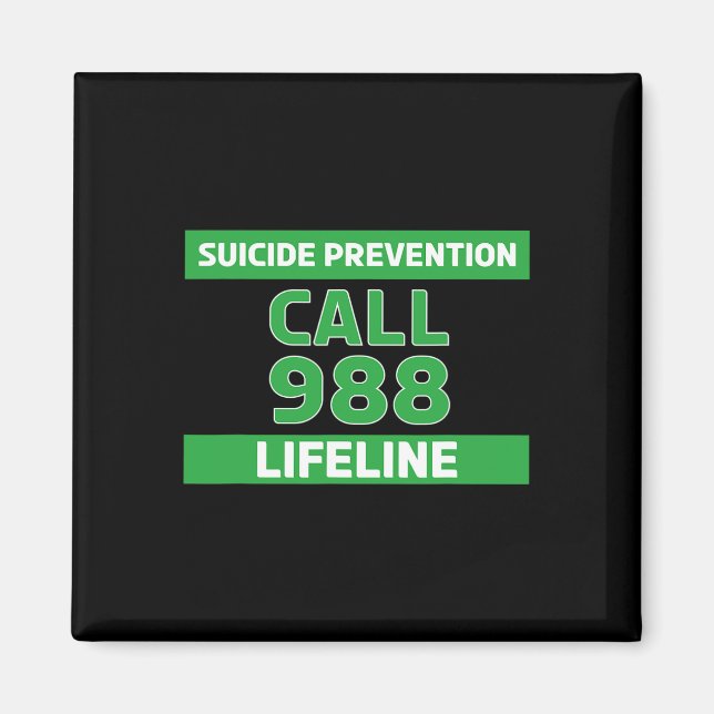 Imán Conciencia sobre el suicidio - Prevención de la vi (Frente)