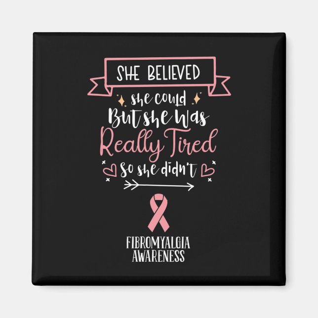 Imán Conciencia sobre Fibromialgia Creía Que Podía (Frente)
