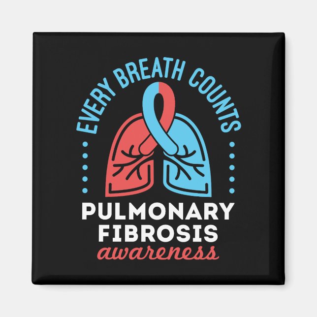 Imán Conciencia sobre Fibrosis Pulmonar Cada Respiració (Frente)