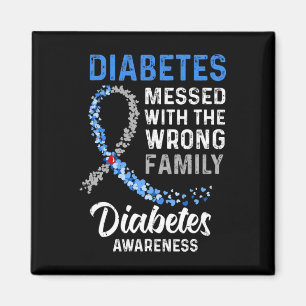 Imán Conciencia sobre la diabetes con la familia equivo