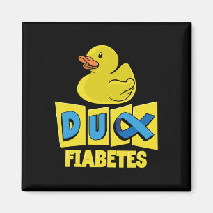 Imán Conciencia sobre la diabetes en un pato divertido