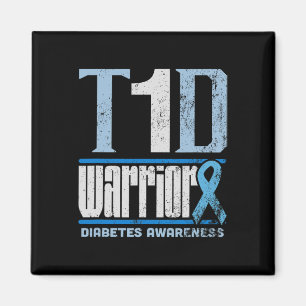 Imán Conciencia sobre la diabetes mes T1D Guerrero de l