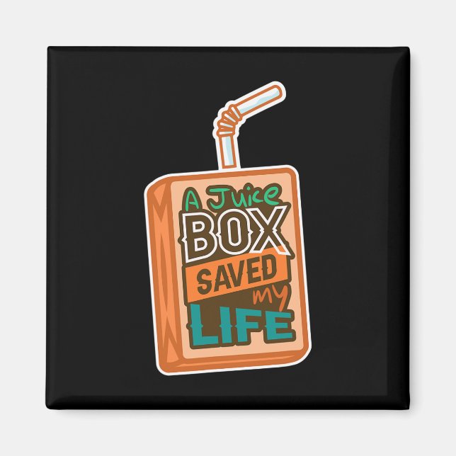 Imán Conciencia sobre la diabetes Una caja de jugo salv (Frente)