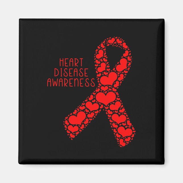 Imán Conciencia sobre la enfermedad Cinta roja (Frente)