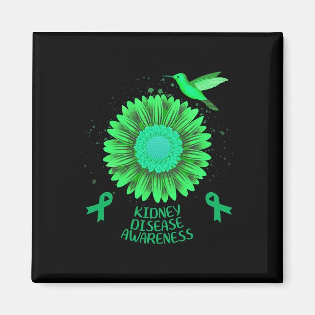 Imán Conciencia sobre la enfermedad Regalo del colibrí  (Frente)