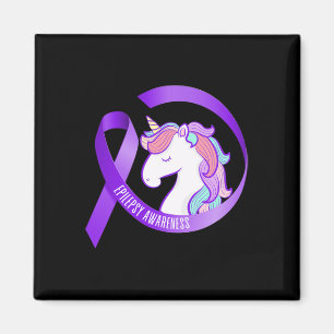Imán Conciencia sobre la epilepsia divertida Unicorn Ri