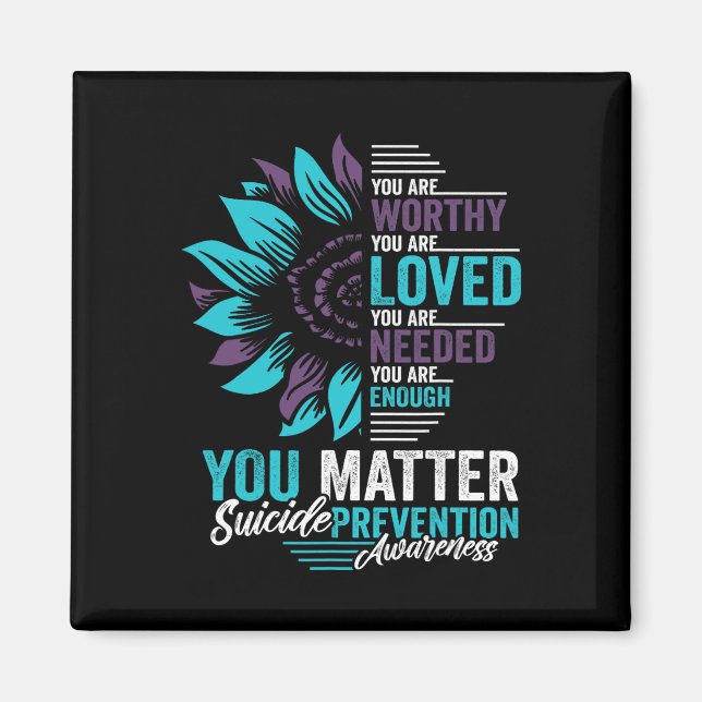 Imán Conciencia sobre la prevención del suicidio que me (Frente)