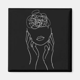 Imán Conciencia sobre la salud mental del hombre con pu