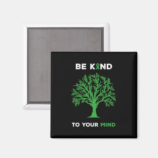 Imán Conciencia sobre la Salud Mental Sé Amable con tu  (Anverso/Reverso)