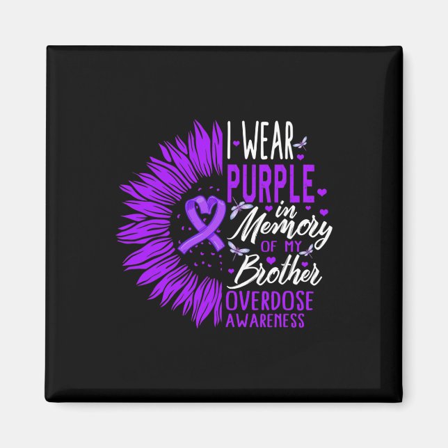 Imán Conciencia sobre la sobredosis de drogas en memori (Frente)