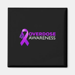 Imán Conciencia sobre la sobredosis Yo uso morado