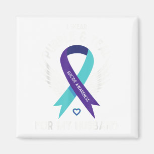 Imán Conciencia Suicida Que Uso Verde azulado Y Morado 