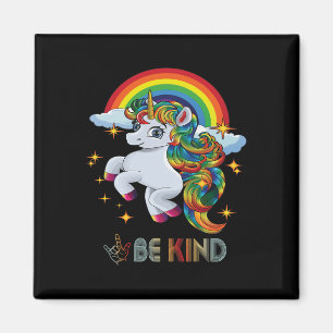 Imán Conciencia Unicornio Sé Amor Asl Lenguaje De Rótul