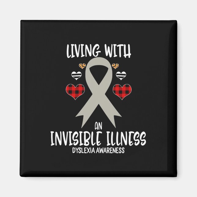 Imán Conciencia Viviendo Con Una Enfermedad Invisible (Frente)