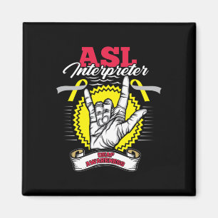 Imán Concienciación Asl Sordera Oír A La Guerrera De La