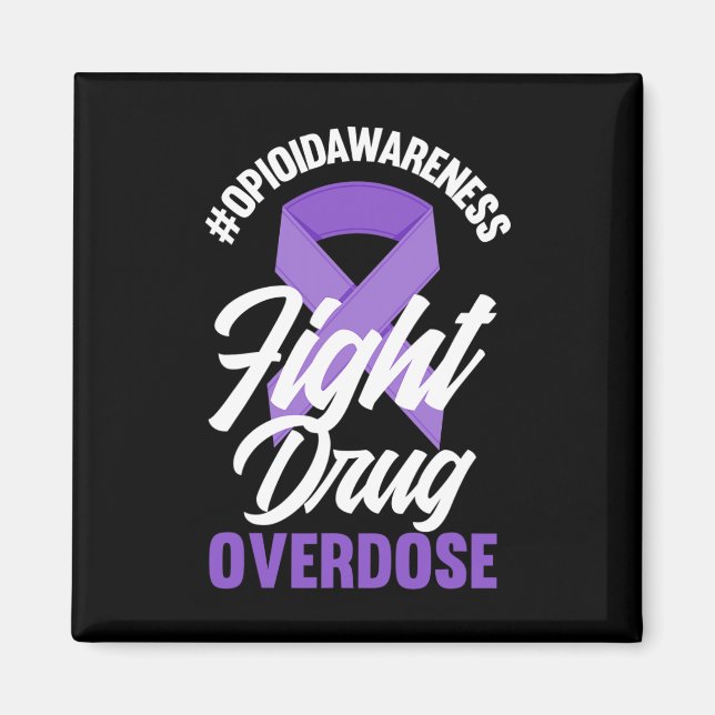 Imán Concienciación Opioide Lucha contra la sobredosis  (Frente)