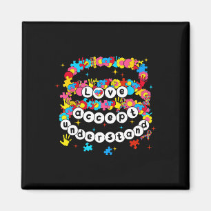 Imán Concienciación sobre autismo Aceptar amor Comprend