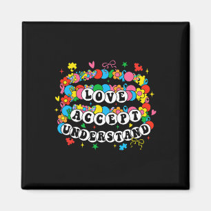 Imán Concienciación sobre autismo Aceptar amor Comprend