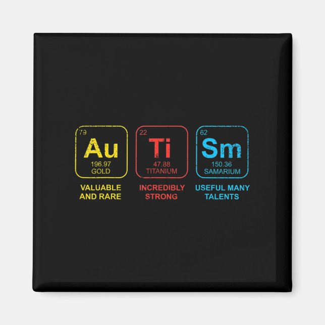 Imán Concienciación sobre autismo Mujeres madres acepta (Frente)