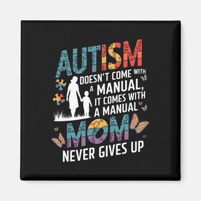 Imán Concienciación sobre el Autismo 2025 No Viene Con  (Frente)