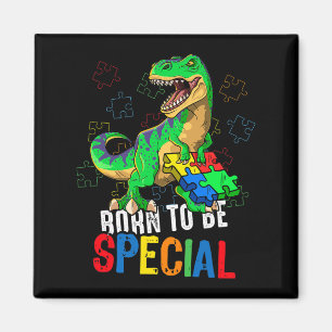 Imán Concienciación sobre el autismo infantil Dino Auti