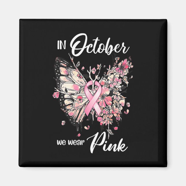 Imán Concienciación Sobre El Cáncer De Mama En Octubre  (Frente)