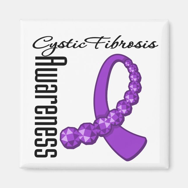 Imán Concienciación sobre Fibrosis Quística Cinta Gemst (Frente)