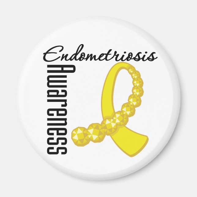 Imán Concienciación sobre la Endometriosis Cinta Gemsto (Frente)
