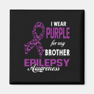 Imán Concienciación sobre la epilepsia Llevo morado por