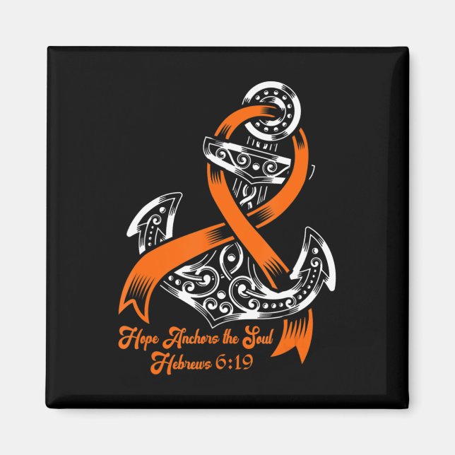 Imán Concienciación sobre la leucemia Esperanza Ancla e (Frente)