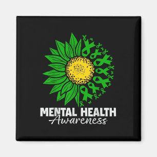 Imán Concienciación sobre la salud mental Cinta verde g