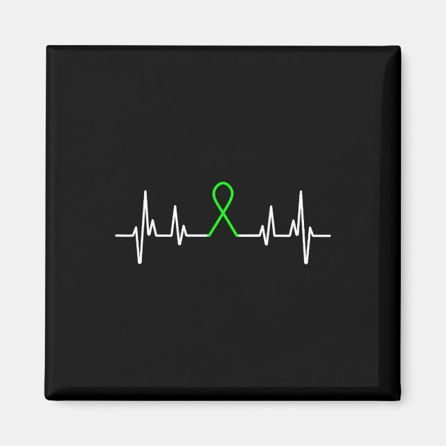 Imán Concienciación sobre la salud mental Mes de Cinta  (Frente)