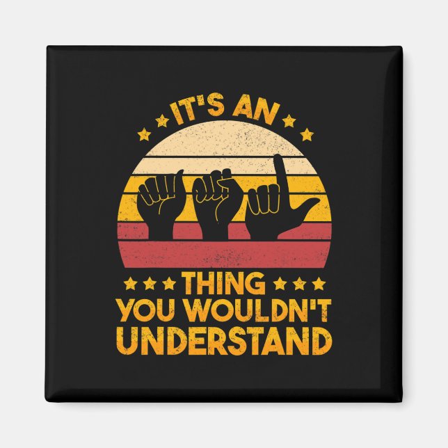 Imán Concienciación sobre la sordera del lenguaje del R (Frente)