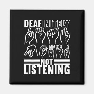 Imán Concienciación sobre la sordera en el lenguaje del